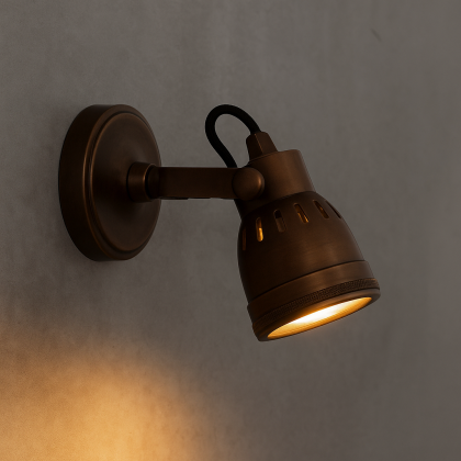 Opbouwspot Indigo Antiek Messing