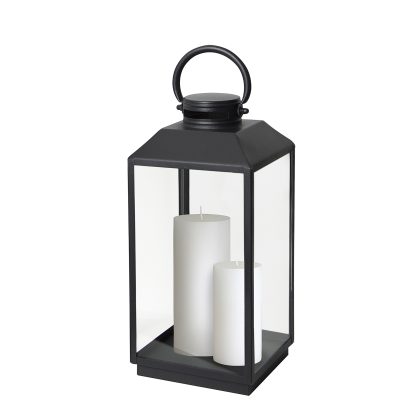 Newport Windlicht Zwart Medium