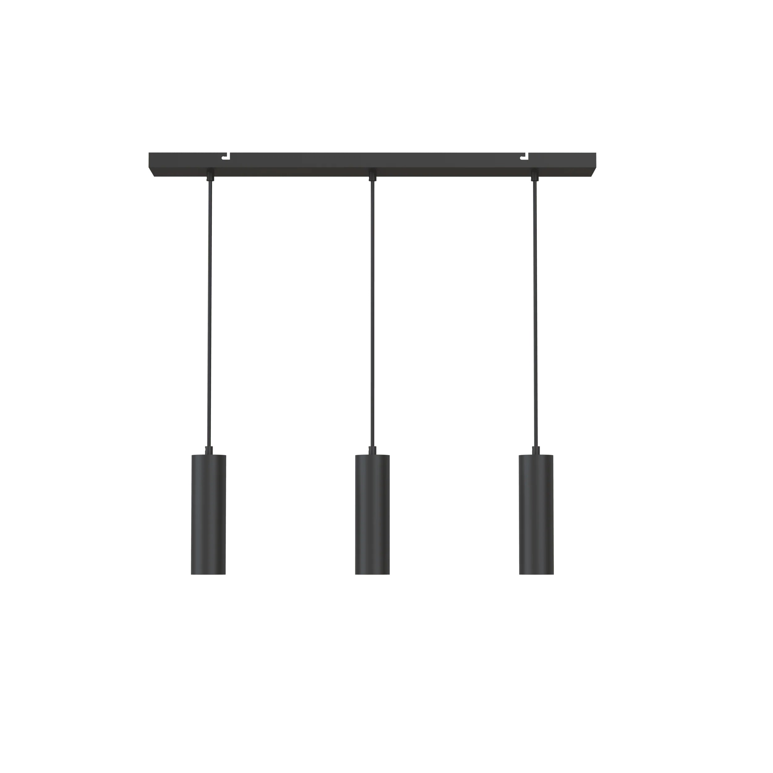 Pendel 3-Lichts hanglamp GU10 Zwart