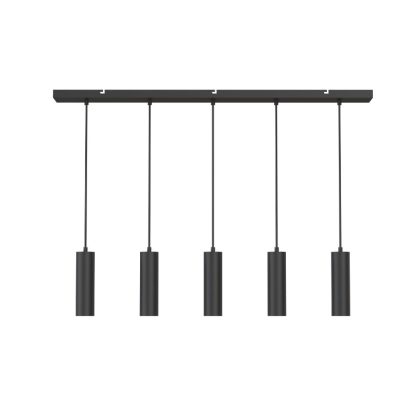 Pendel 5-Lichts hanglamp GU10 Zwart