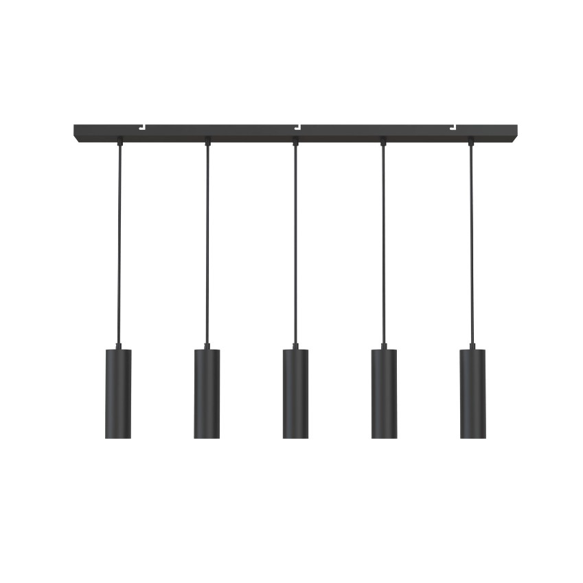 Pendel 5-Lichts hanglamp GU10 Zwart