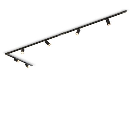 Tracklight 6-Lichts Plafondlamp Zwart
