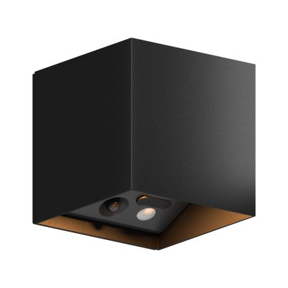 Volterra Up en Down Muurlamp Zwart Oplaadbaar met Bewegingssensor