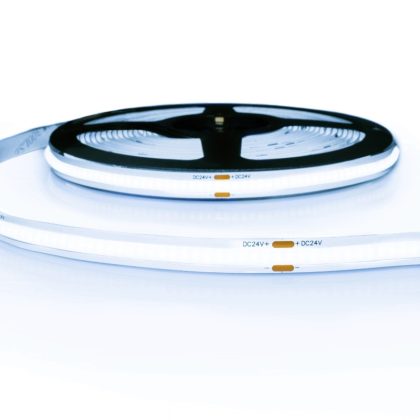 5 meter cob led strip ip20 24v - koud wit 6500k - 384 leds p/m