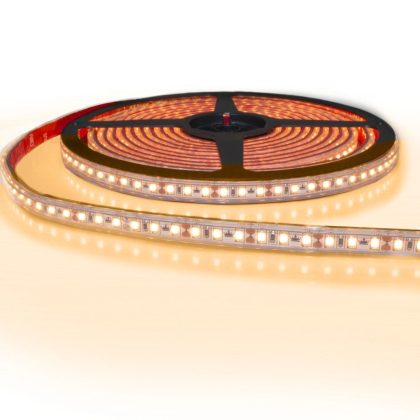 5 meter gekleurde led strip ip65/67 12v of 24v - oranje kleur - 120 leds p/m