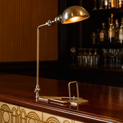 Tafellamp Harvard Antiek Zilver