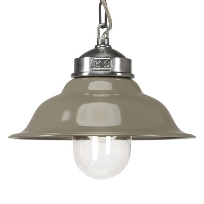 Hanglamp aan ketting Porto Fino aluminium met taupe deksel