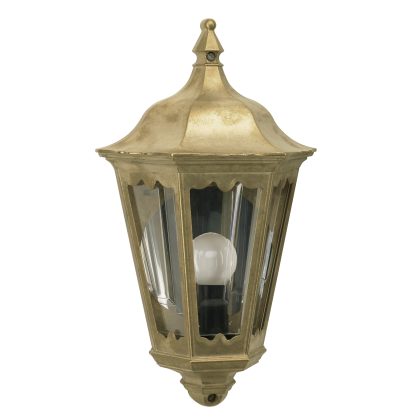 Maritiem plat bronzen buitenlamp