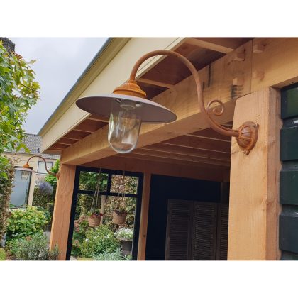 Rhone Gietijzeren Stallamp Koper