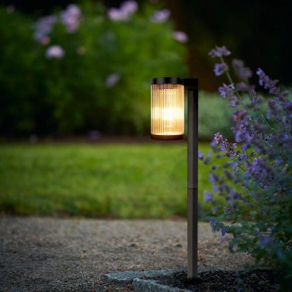Set van 6 Aurora LED Solar Tuinlamp Zwart