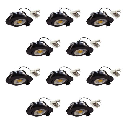 Liv Inbouwspot Zwart 10 stuks
