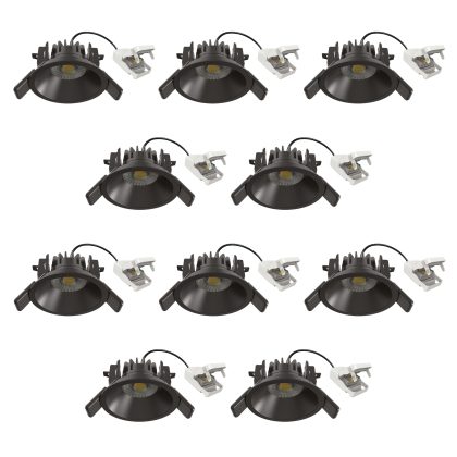 Set van 10 Ivar Inbouwspot Zwart