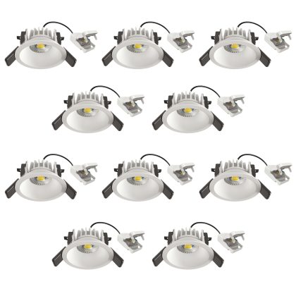 Set van 10 Ivar Inbouwspot Wit