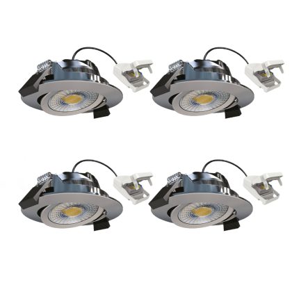 Liv Inbouwspot Brushed 4 stuks