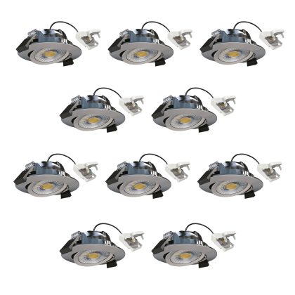 Liv Inbouwspot Brushed 10 stuks