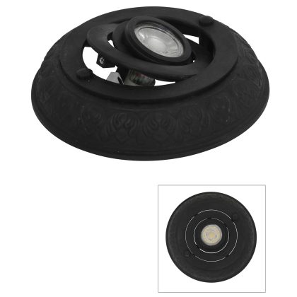 Plafondspot Cecil Embossed Antiek Zwart