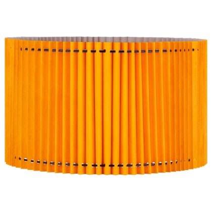 Papieren Gevouwen Lampenkap - Cilindrisch - Oranje - ø40 x 20 cm - E27 fitting - Voor Staande Lamp - Ontworpen voor woonkamer en eetkamer