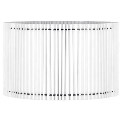 Papieren Gevouwen Lampenkap - Cilindrisch - White - ø40 x 20 cm - E27 fitting - Voor Staande Lamp - Ontworpen voor woonkamer en eetkamer
