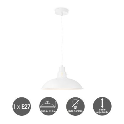 Light depot - hanglamp Altis 30 - grijswit - Outlet