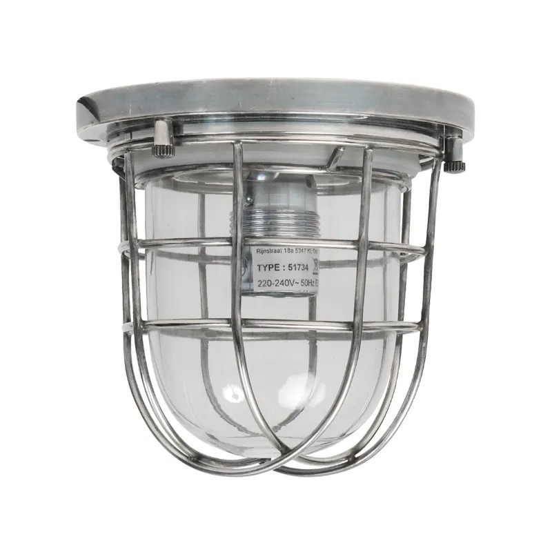 Buitenplafondlamp Hobart Antiek Zilver