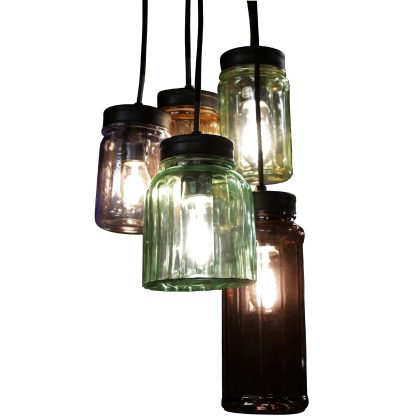 Hanglamp Jar 5 antiek zwart