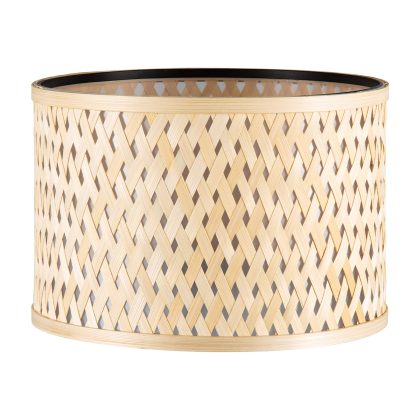 Bamboo Lampenkap - Cilindrisch - Beige - Boheemse stijl - ø30 x 20 cm - E27 fitting - Ontworpen voor tafellampen en Pendellamp - Ontworpen voor woonkamer en eetkamer