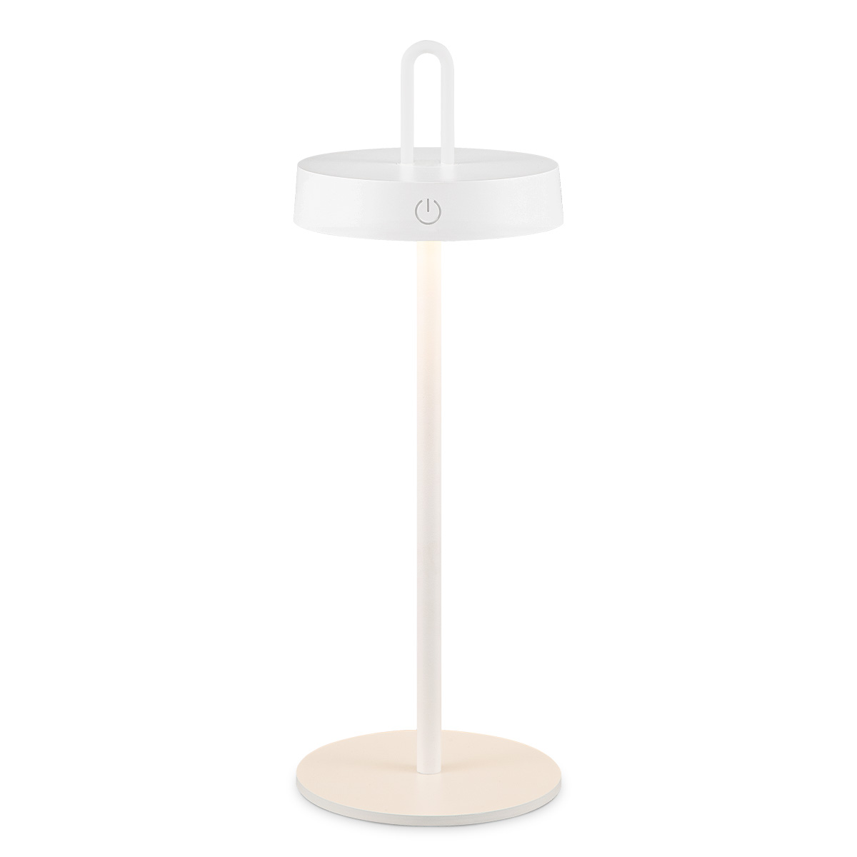 Draadloze Oplaadbare LED Tafellamp - Binnen & Buiten - Dimbaar - ø12.8 x 36.6 cm - Warmwit licht - 3000mAh - White