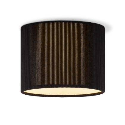 Corduroy Plafondlamp - Cilinder - Black - Scandinavische stijl - ø22 x 17 cm - E27 Fitting - Geschikt voor Woonkamers en slaapkamers