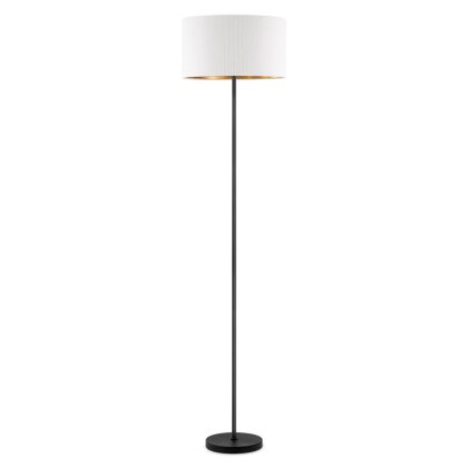 Scandinavische stijl Vloerlamp - Corduroy Lampenkap - Cilinder - Wit - ø40 x 165 cm - E27 Fitting - Geschikt voor Woonkamers en slaapkamers - met Voetschakelaar