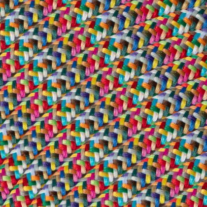 Textiel Kabel - 1 meter lang - Gekleurd - Strijkijzersnoer 3 x 0,75 mm met aardingsgeleider - met textielmantel - pendelleiding lampkabel - Accessoires voor lampen - Binnen gebruik