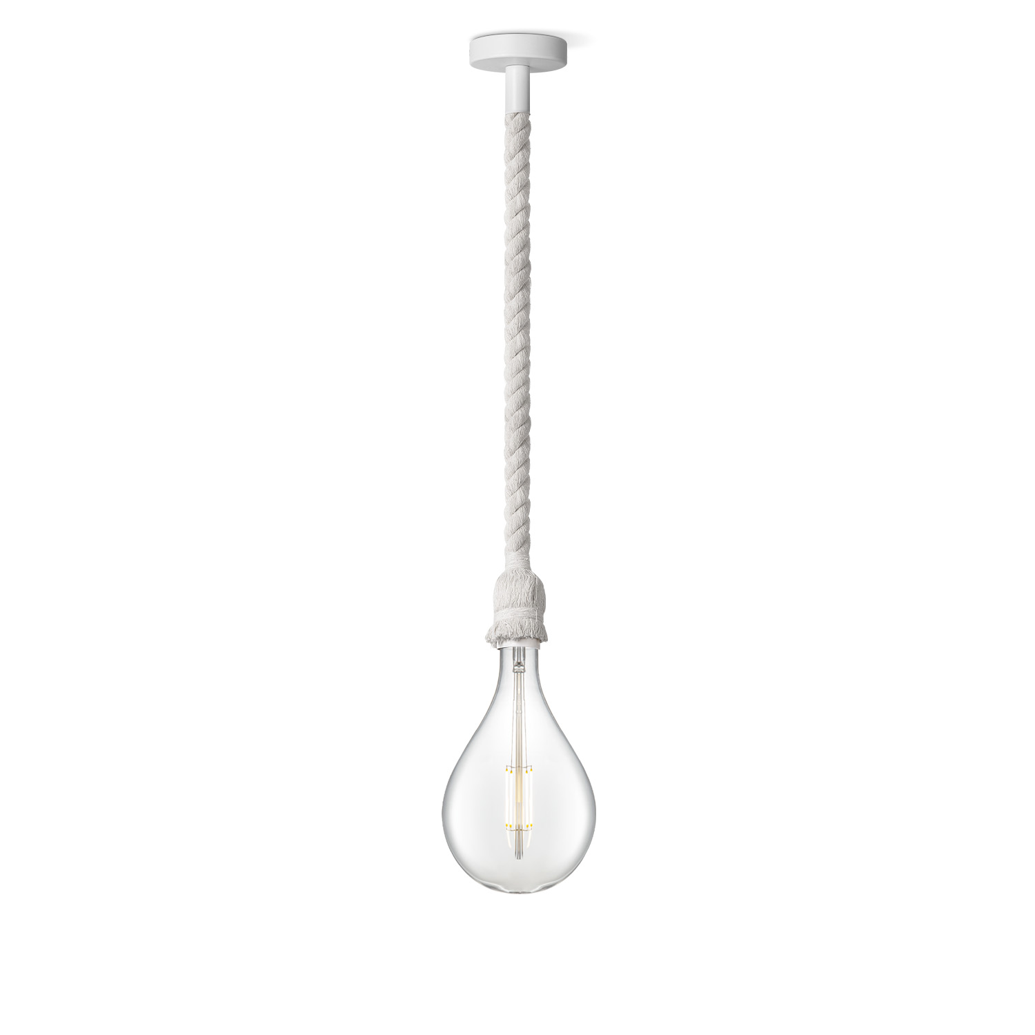 Light depot - hanglamp Leonardo wit Pear - helder - Outlet