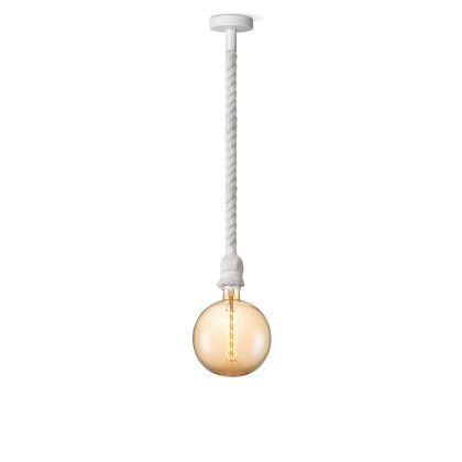Light depot - hanglamp Leonardo wit Spiral g180 - amber - Outlet