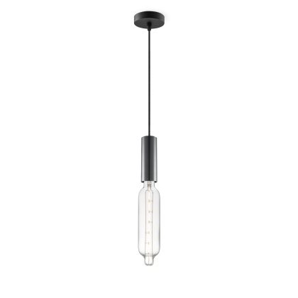 Light depot - hanglamp Saga zwart Tube - helder - Outlet