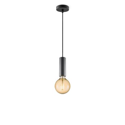Light depot - hanglamp Saga zwart Globe g125 - amber - Outlet