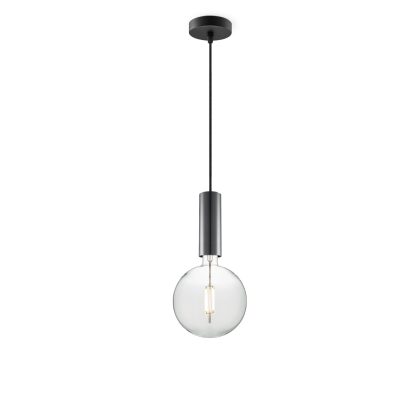 Light depot - hanglamp Saga zwart Globe g180 - helder - Outlet
