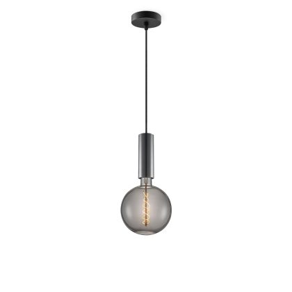 Light depot - hanglamp Saga zwart Spiral g180 - smoke - Outlet