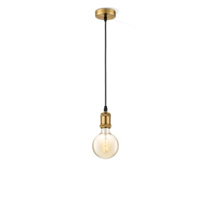 Light depot - hanglamp Vintage Spiral g125 - Brons - amber - Outlet