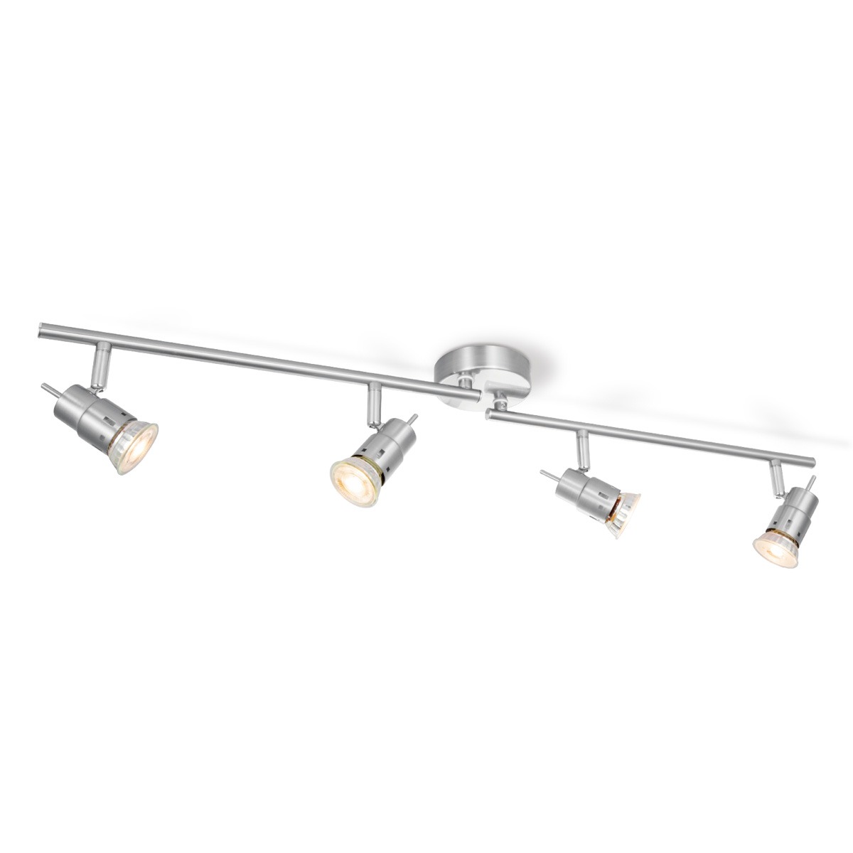 Home sweet home LED opbouwspot Cilindro 4 lichts ↔ 81 cm - mat staal