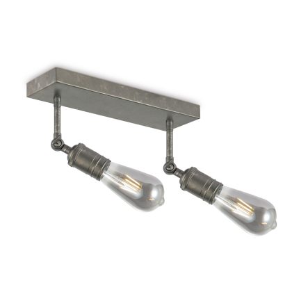 Home sweet home opbouwspot Spy 2 lichts - burned metal