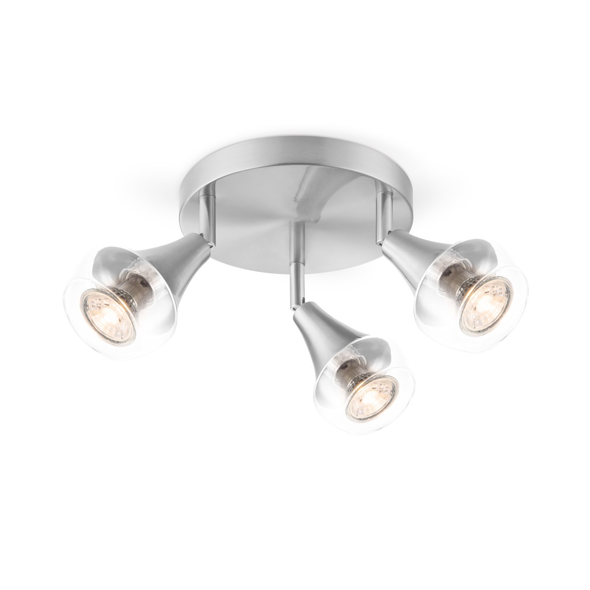 Home sweet home LED opbouwspot Vaya 3L rond - mat staal