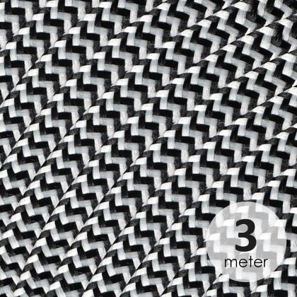 Light depot - strijkijzersnoer 3 meter - zwart / wit - Outlet