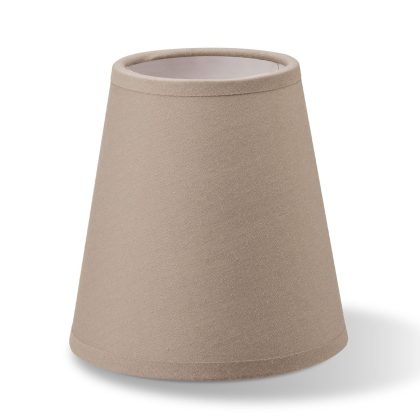 Lampenkap rond schuin | taps | katoen | stoffen klemkap voor kroonluchter | lampenkap met klem | Ø11cm 11cm | beige