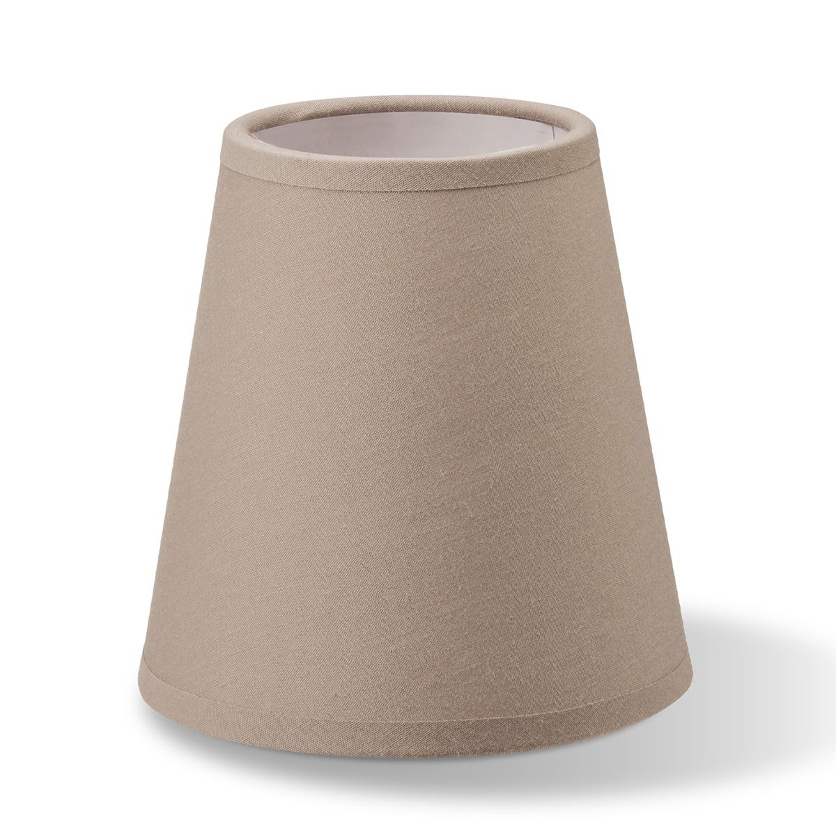 Lampenkap rond schuin | taps | katoen | stoffen klemkap voor kroonluchter | lampenkap met klem | Ø11cm 11cm | beige