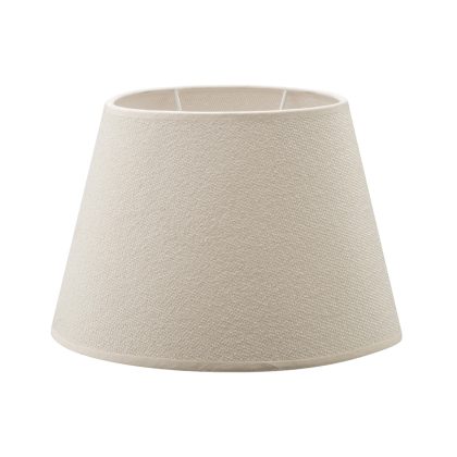 Lampenkap ovaal schuin | taps | linnen | stoffen lampenkap voor tafellamp | lampenkap met E27 fitting | B24cm H14cm | warmwit