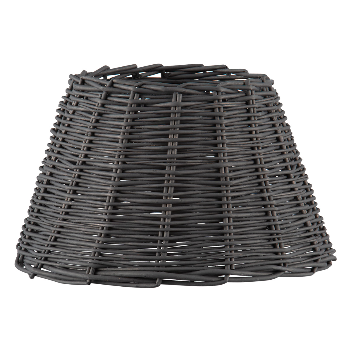 Lampenkap rond schuin | taps | rotan | rieten lampenkap voor tafellamp | lampenkap met E27 fitting | Ø30cm H17cm | bruin