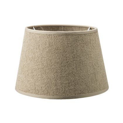 Lampenkap rond schuin | taps | linnen | stoffen lampenkap voor tafellamp | lampenkap met E27 fitting | Ø20cm H13cm | taupe