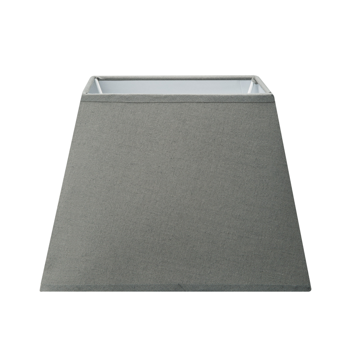 Lampenkap vierkant schuin | taps | katoen | stoffen lampenkap voor tafellamp | lampenkap met E27 fitting | B20cm D20cm H14cm | antraciet