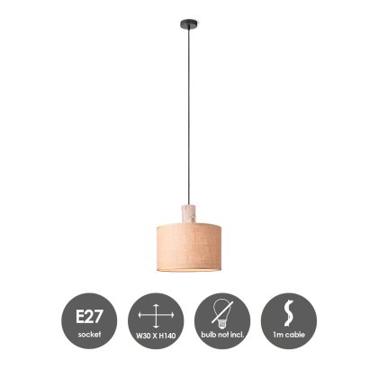 Home sweet home hanglamp 30 cm - linnen / naturel