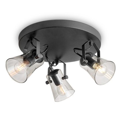 Home sweet home LED opbouwspot Edge 3L rond - zwart