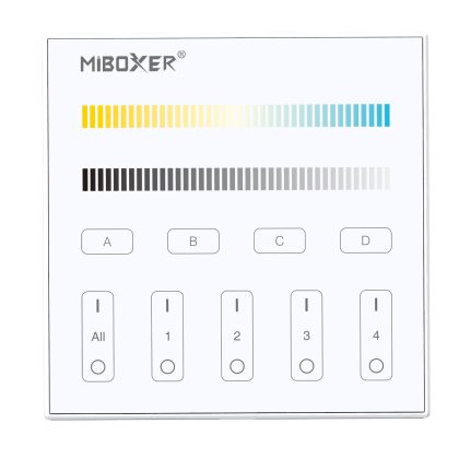 Mi·Light DALI DT8 4-Zone DualWhite/CCT Panel Touch Wandpaneel
